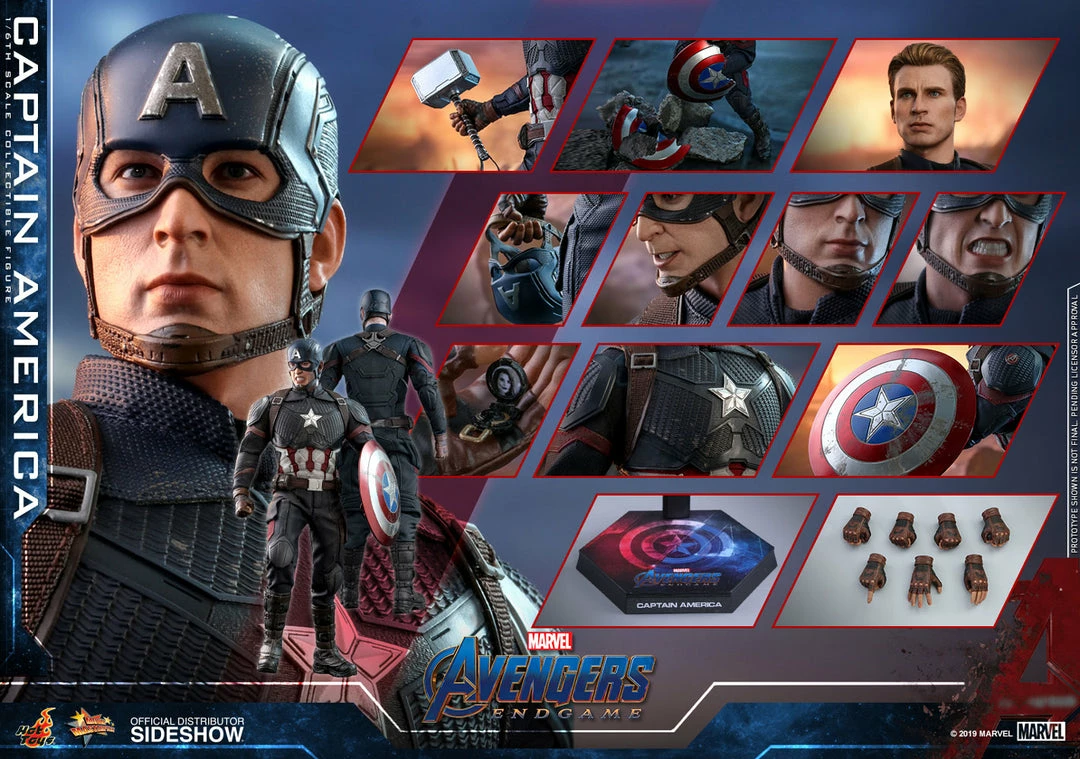 Top 10 ⭐ Captain America Sixth Scale Figure By Hot Toys Avengers: Endgame - Movie Masterpiece Series ⌛ 4 Captain America Sixth Scale Figure By Hot Toys Avengers: Endgame - Movie Masterpiece Series
