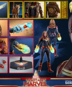 Avengers Earth's Heroes Captain Marvel Deluxe Version Sixth Scale Figure By Hot Toys Captain Marvel - Movie Masterpiece Series