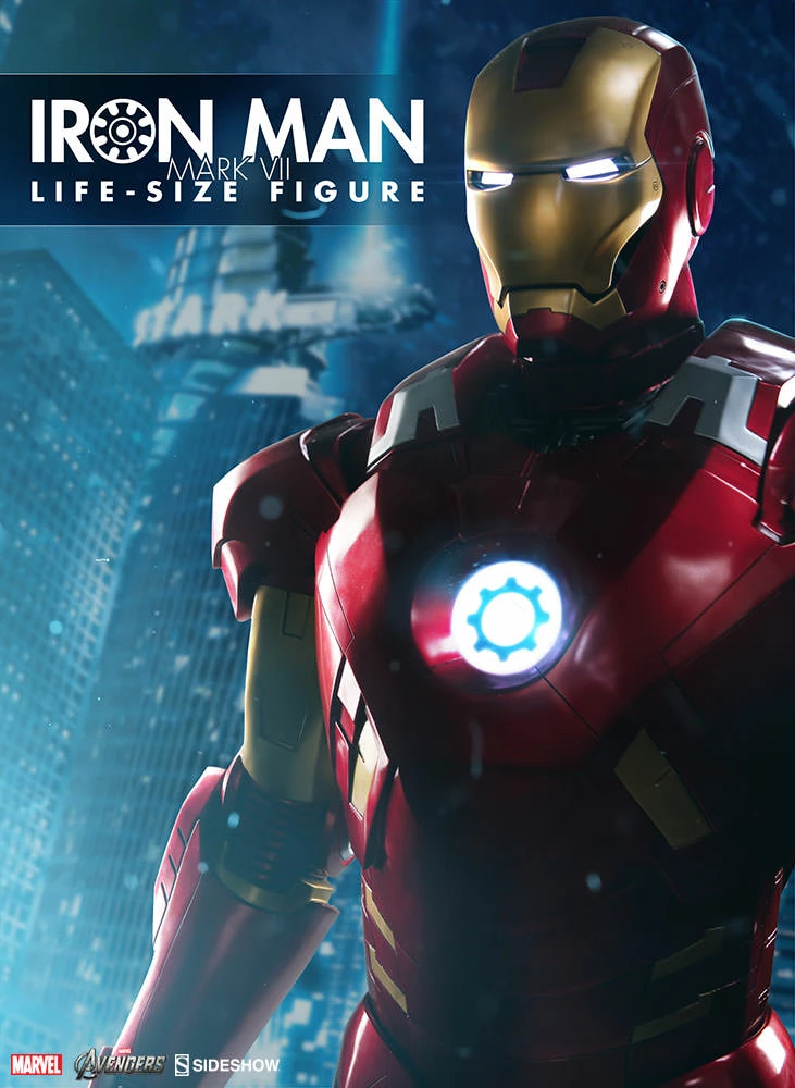 Deals ⭐ Iron Man Mark VII Life-Size Figure By Sideshow Collectibles ✔️ 6 Iron Man Mark VII Life-Size Figure By Sideshow Collectibles