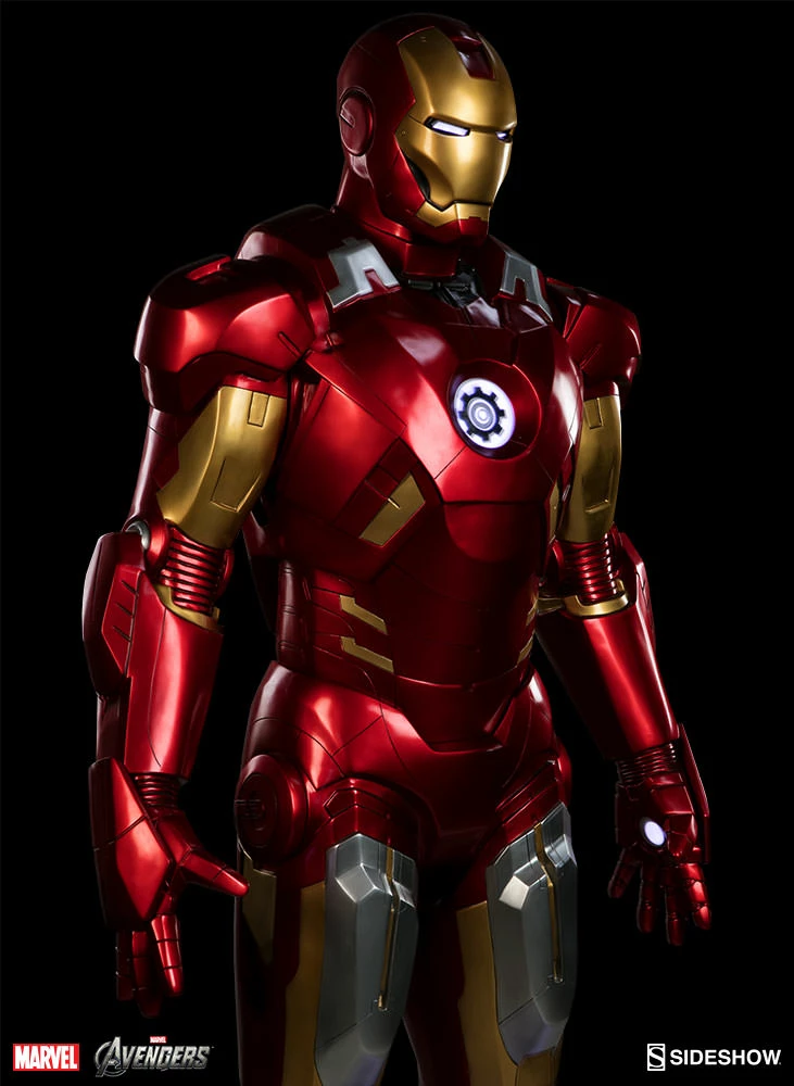 Deals ⭐ Iron Man Mark VII Life-Size Figure By Sideshow Collectibles ✔️ 5 Iron Man Mark VII Life-Size Figure By Sideshow Collectibles