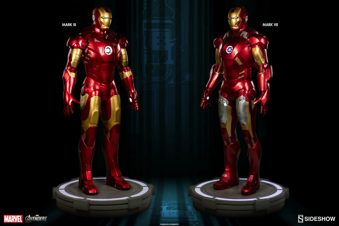 Deals ⭐ Iron Man Mark VII Life-Size Figure By Sideshow Collectibles ✔️ 9 Iron Man Mark VII Life-Size Figure By Sideshow Collectibles