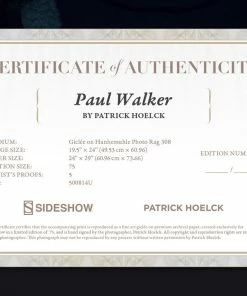 Deals โ Paul Walker Art Print By Sideshow Collectibles By Renowned Photographer Patrick Hoelck. ๐งจ 12 Paul Walker Art Print By Sideshow Collectibles By Renowned Photographer Patrick Hoelck.