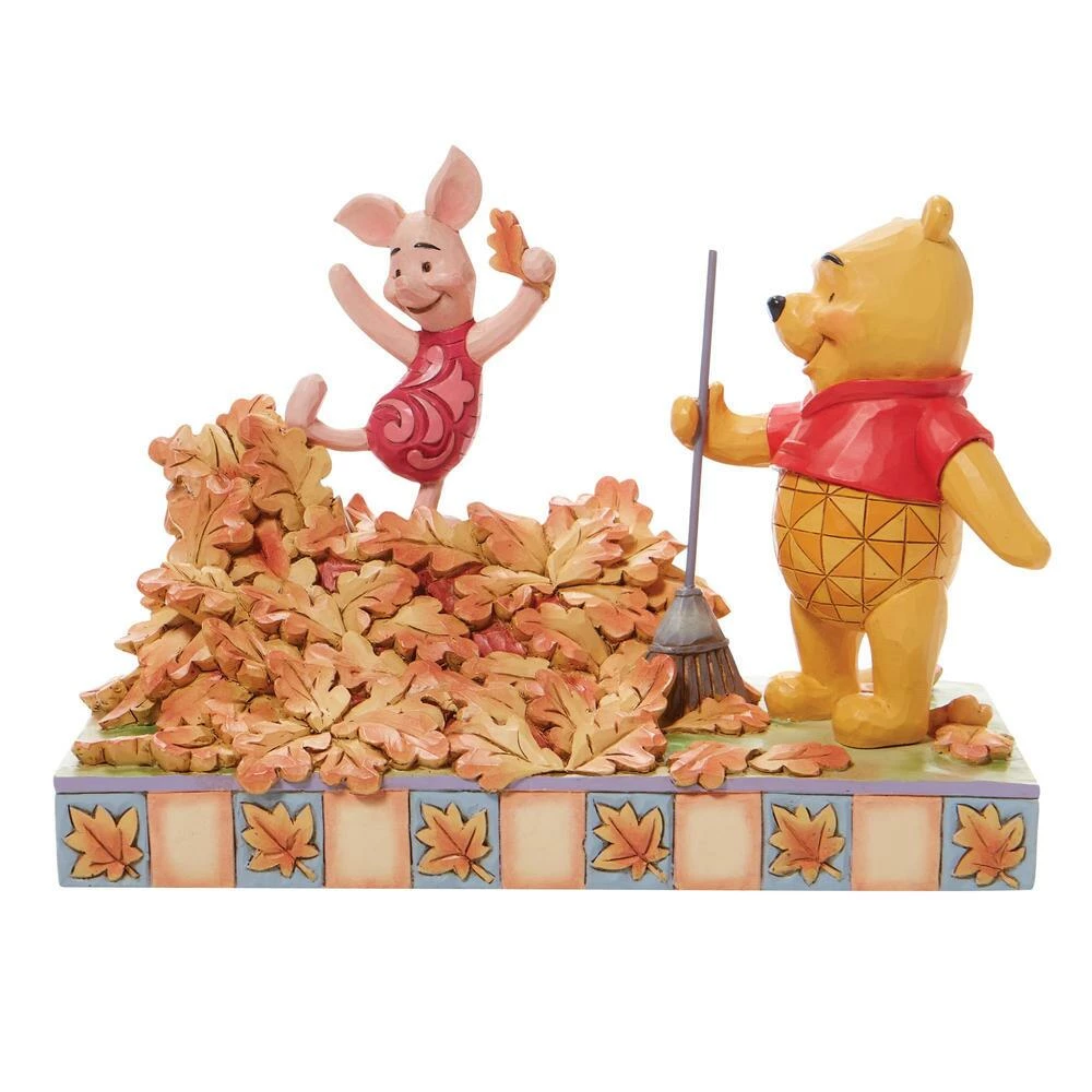 Best Sale 🔥 Pooh And Piglet Fall Figurine By Enesco, LLC Disney Traditions - Jumping Into Fall 👍 5 Pooh And Piglet Fall Figurine By Enesco, LLC Disney Traditions - Jumping Into Fall