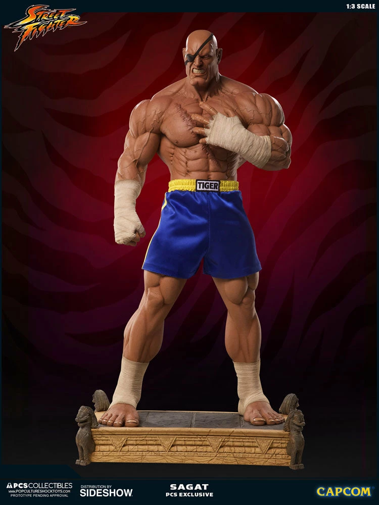 Outlet ✨ PCS Collectibles Sagat Statue By PCS 1:3 Scale - Street Fighter 👍 3 PCS Collectibles Sagat Statue By PCS 1:3 Scale - Street Fighter