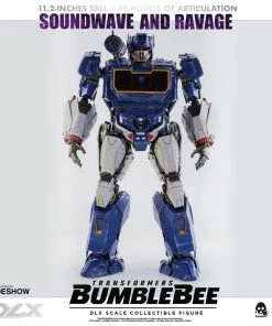 Soundwave & Ravage Collectible Figure By Threezero DLX Scale - Die-Cast Metal - Bumblebee Movie Transformers