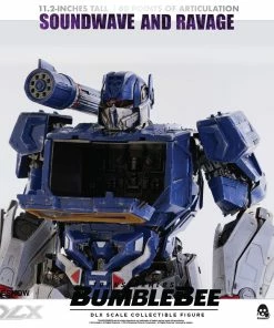 Soundwave & Ravage Collectible Figure By Threezero DLX Scale - Die-Cast Metal - Bumblebee Movie Transformers