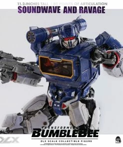 Soundwave & Ravage Collectible Figure By Threezero DLX Scale - Die-Cast Metal - Bumblebee Movie Transformers