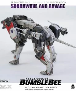 Soundwave & Ravage Collectible Figure By Threezero DLX Scale - Die-Cast Metal - Bumblebee Movie Transformers