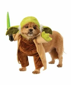 Fun Dog Star Wars Walking Yoda With Lightsaber Costume Cosplay, Halloween Costumes