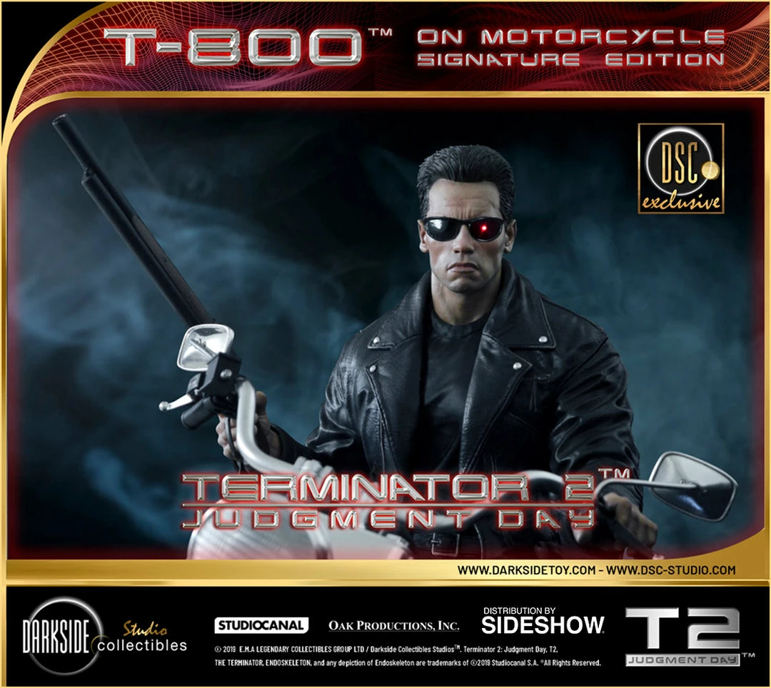 Best Sale ✔️ SIDESHOW COLLECTIBLES Terminator T-800 On Motorcycle Statue By DarkSide Collectibles Studio 1:4 Scale - Limited Signature Edition ⌛ 2 SIDESHOW COLLECTIBLES Terminator T-800 On Motorcycle Statue By DarkSide Collectibles Studio 1:4 Scale - Limited Signature Edition