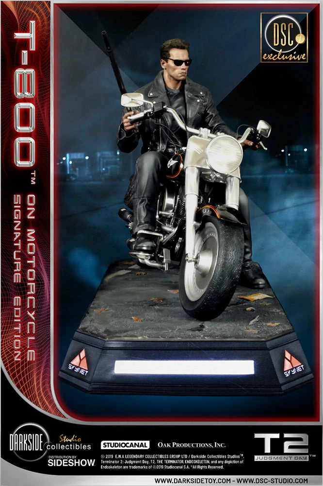 Best Sale ✔️ SIDESHOW COLLECTIBLES Terminator T-800 On Motorcycle Statue By DarkSide Collectibles Studio 1:4 Scale - Limited Signature Edition ⌛ 7 SIDESHOW COLLECTIBLES Terminator T-800 On Motorcycle Statue By DarkSide Collectibles Studio 1:4 Scale - Limited Signature Edition