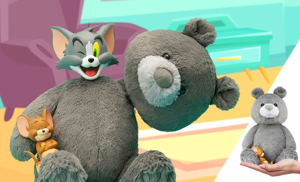 Hot Sale ❤️ Tom And Jerry Plush Teddy Bear (Charcoal Gray) Collectible Figure By Soap Studio ⭐ 1 Tom And Jerry Plush Teddy Bear (Charcoal Gray) Collectible Figure By Soap Studio