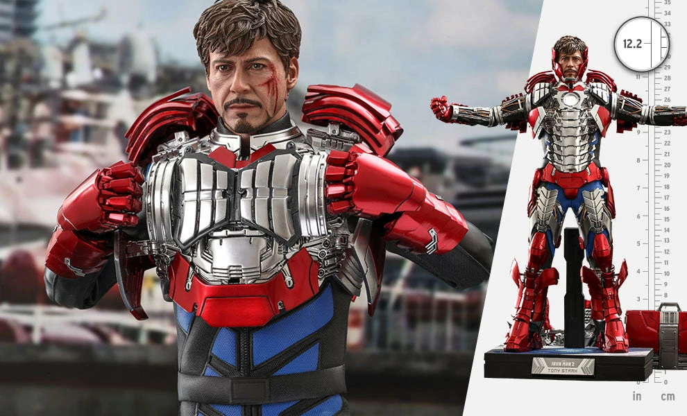 Best deal 🥰 Tony Stark (Mark V Suit Up Version) Deluxe Sixth Scale Figure By Hot Toys Movie Masterpiece Series – Iron Man 2 ❤️ 1 Tony Stark (Mark V Suit Up Version) Deluxe Sixth Scale Figure By Hot Toys Movie Masterpiece Series – Iron Man 2