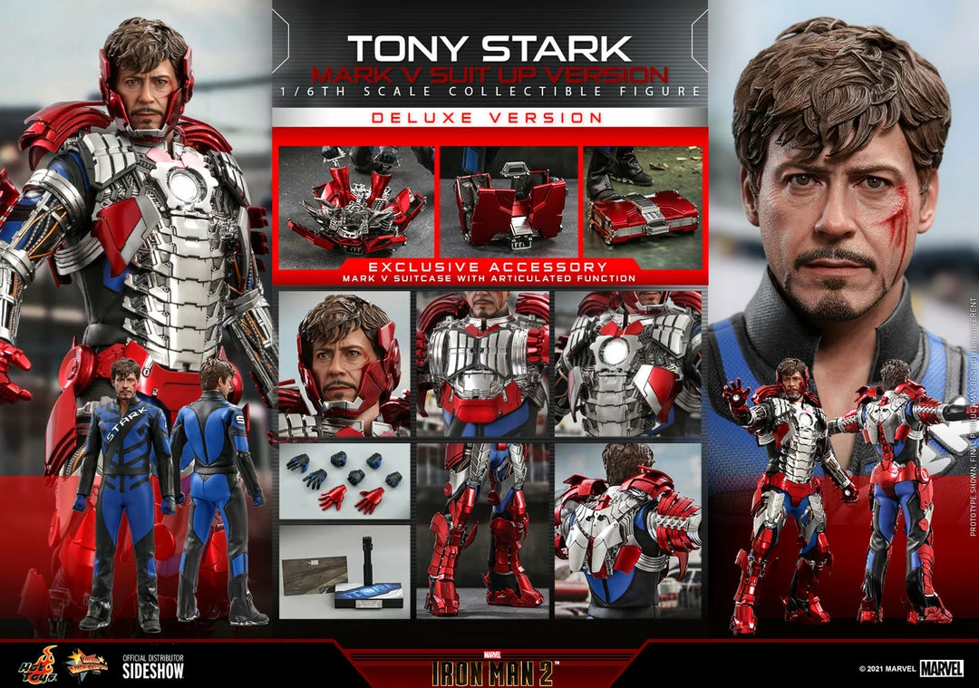 Best deal 🥰 Tony Stark (Mark V Suit Up Version) Deluxe Sixth Scale Figure By Hot Toys Movie Masterpiece Series – Iron Man 2 ❤️ 15 Tony Stark (Mark V Suit Up Version) Deluxe Sixth Scale Figure By Hot Toys Movie Masterpiece Series – Iron Man 2