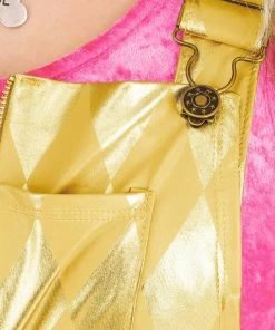 Top 10 ๐ DC Comics Costumes Cosplay, ๐งจ Halloween Costumes Women's Harley Quinn Gold Overalls Costume โ๏ธ 12 DC Comics Costumes Cosplay, Halloween Costumes Women's Harley Quinn Gold Overalls Costume