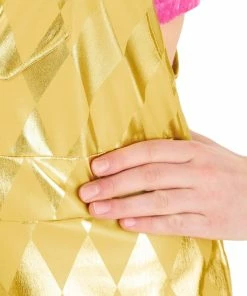 Top 10 ๐ DC Comics Costumes Cosplay, ๐งจ Halloween Costumes Women's Harley Quinn Gold Overalls Costume โ๏ธ 13 DC Comics Costumes Cosplay, Halloween Costumes Women's Harley Quinn Gold Overalls Costume