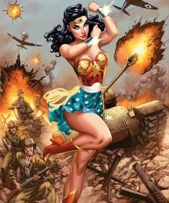 Wonder Woman #750: WWII Art Print By J. Scott Campbell Sideshow Collectibles Art Work Murals & Prints